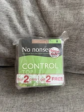 No Nonsense Size B Control Top Nylon Reinforced Toe 045 Tan 4 Pair NOS Vintage