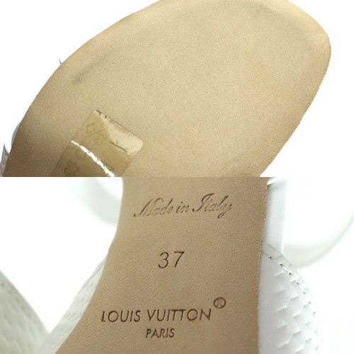 LOUIS VUITTON LV Isola Line LV Front Logo Sandals Strap White Size37/US7 - Picture 7 of 24