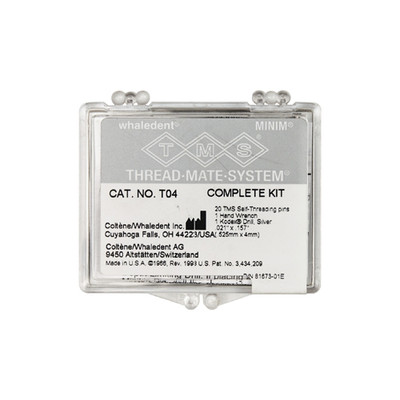 Coltene Whaledent T04 TMS Thread Mate System Self Threading Pins Minim Kit .021''