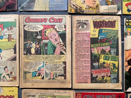 Lot Old Golden Age Comics Estate LOW GRADE 1940's 1950's War Reader Vintage - Picture 8 of 16