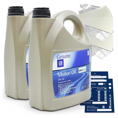 10 Liter Original Opel GM Motoröl Dexos 2 Longlife 5W30 inkl Trichter + Anhänger - Bild 1 von 4