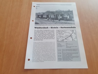 Neben- und Schmalspurbahnen - Hessen / Wächtersbach - Hartmannshain auf 8 Seiten