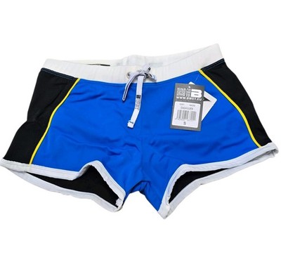 BWET Nazio 12301 Cadaques Square Cut Trunk Swimwear Blue Size Small NWT Spain