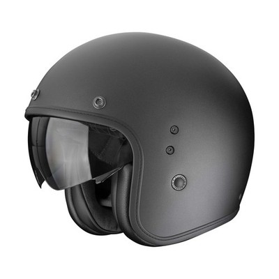 Jet-Helm Cafe Racer Scorpion EXO BELFAST EVO Solid Matt Schwarz