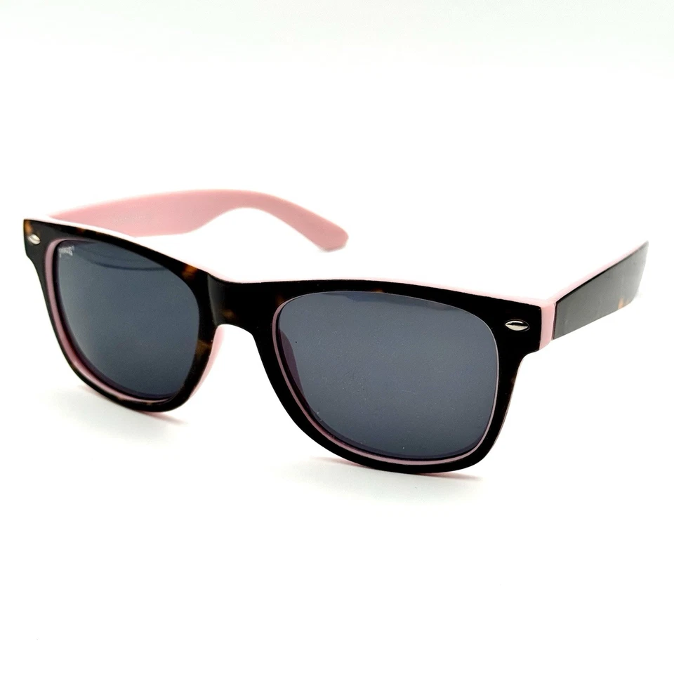 Óculos de sol Pugs Style #903 clássico quadrado concha de tartaruga e armação rosa - Imagem 4 de 4