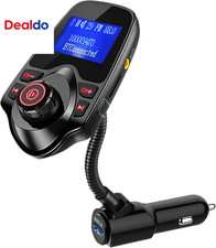 ONN Upgraded 2026 Bluetooth Car FM Transmitter, 1.44  LCD Display, Flexible Goos