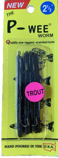 IKE-CON TroutBait P-Wee Worm "Brown" 2 1/2"-1pk of 6pcs-Brand New-SHIPS N 24 HRS