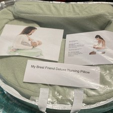 My Brest Friend Deluxe Nursing Pillow Green Foam Fill, Removable Cover
