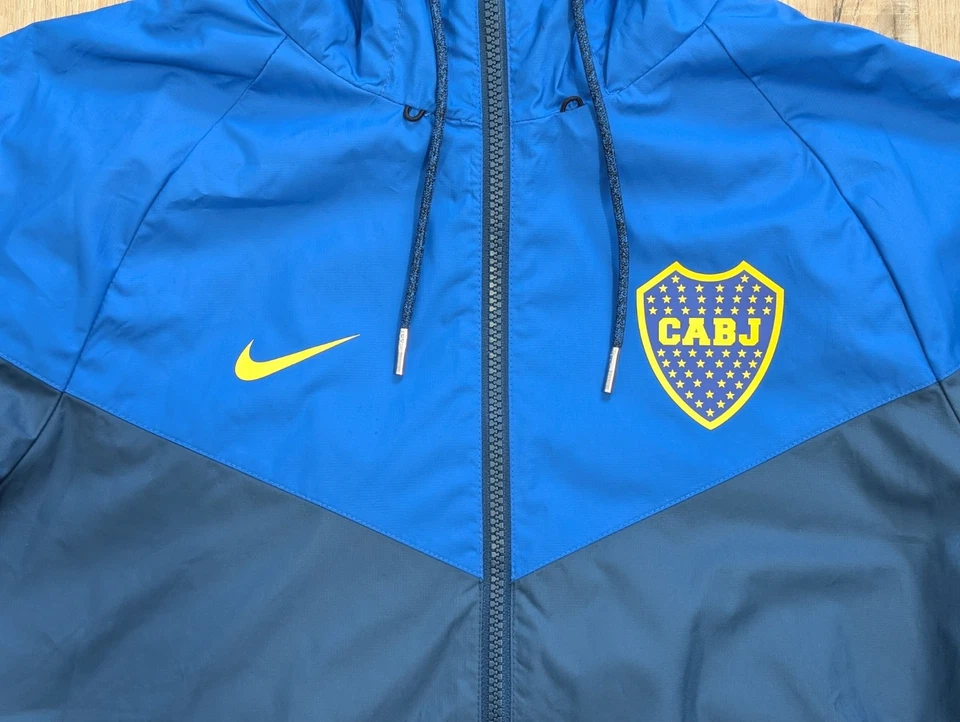 NIKE Boca Juniors Fútbol Fútbol Nylon Pista Cortavientos Chaqueta - Talla S - Azul Foto 2 de 4