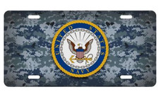 navy camoflauge license plate made in usa