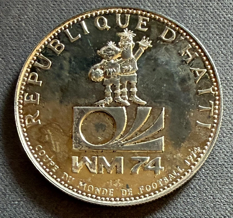 25 Gourde 1973, Haïti, Coupe Du Monde 1974 - Photo 2/2