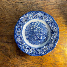 Liberty Blue Historical Colonial Scenes, Staffordshire, 6 7/8  Salad Plate