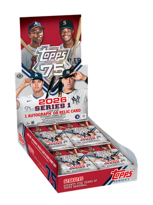 2026 TOPPS SERIES 1 BASEBALL HOBBY BOX (1 AUTO or RELIC) MLB New