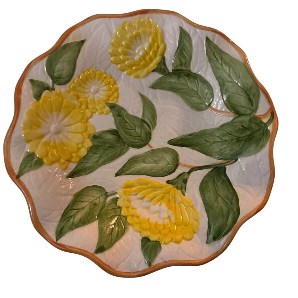 Handpainted Ceramic Lemon Blossom Mug and Saucer Set Philippines - Image 4 of 4