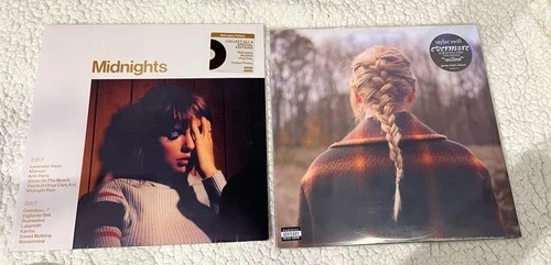 TAYLOR SWIFT 2 LP Vinyl LOT- Sealed Evermore, Midnights-