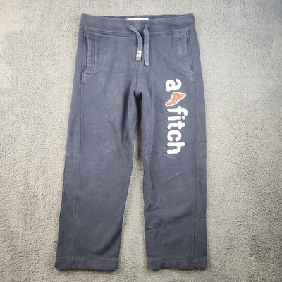 Vintage Abercrombie Fitch Sweatpants Kids XL Blue Logo Y2K Joggers Loungewear