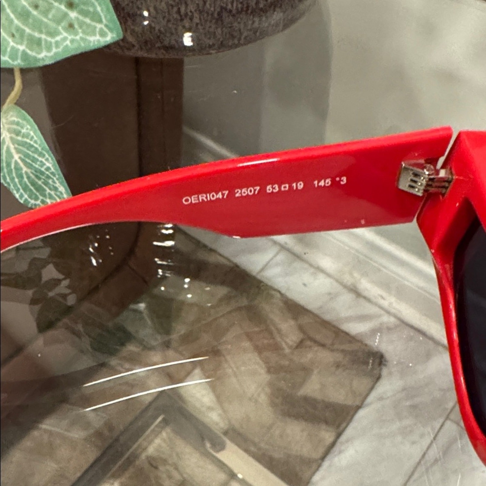 OFF WHITE Andy  Rectangular Sunglasses - RED - BR… - image 8