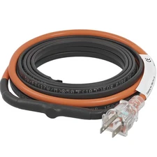 Uimoso Self-Regulating Pipe Heating Cable 5W/ft w/ Built-in Thermostat 18 Feet