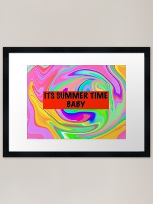 its summer time Baby Gerahmtes Kunst Pri Gerahmtes Wandbild Poster Leinwanddruck Bild