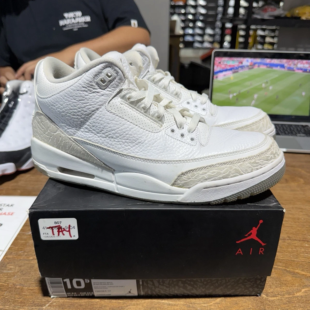 Jordan 3 Retro Triple White for Sale | Authenticity Guaranteed | eBay