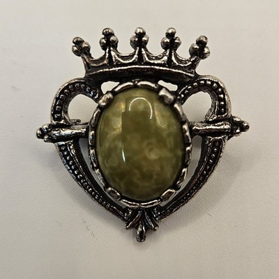 3390ヴィンテージ☆英国/MIRACLE/Luckenbooth/ブローチ Vintage Miracle Scottish Luckenbooth Brooch Green Stone Jewelry | eBay