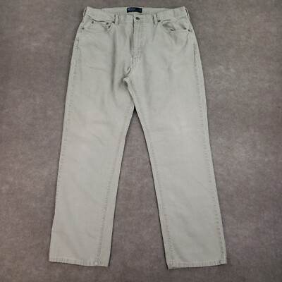 Polo Ralph Lauren Pants Men's 38x32 (36x31 Actual) Beige Flat Front Straight Leg
