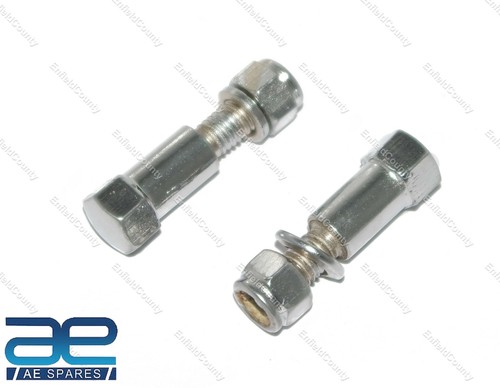 Embrayage & Frein Écrou Boulon Set De 2 Unités Chrome Pour Royal Enfield Bullet - Photo 5/11