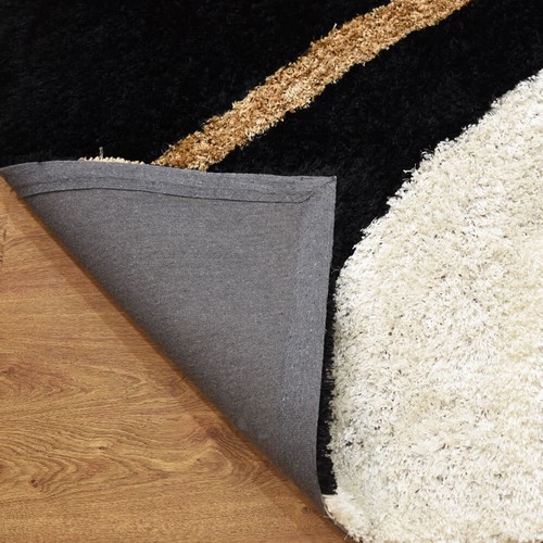 Hand Tufted Shag Polyester Area Rug Geometric Black BBH Homes BBK00002 - Picture 75 of 92