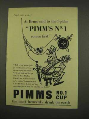 1956 Pimm's No. 1 Cup Ad - As Bruce Said to Spider
