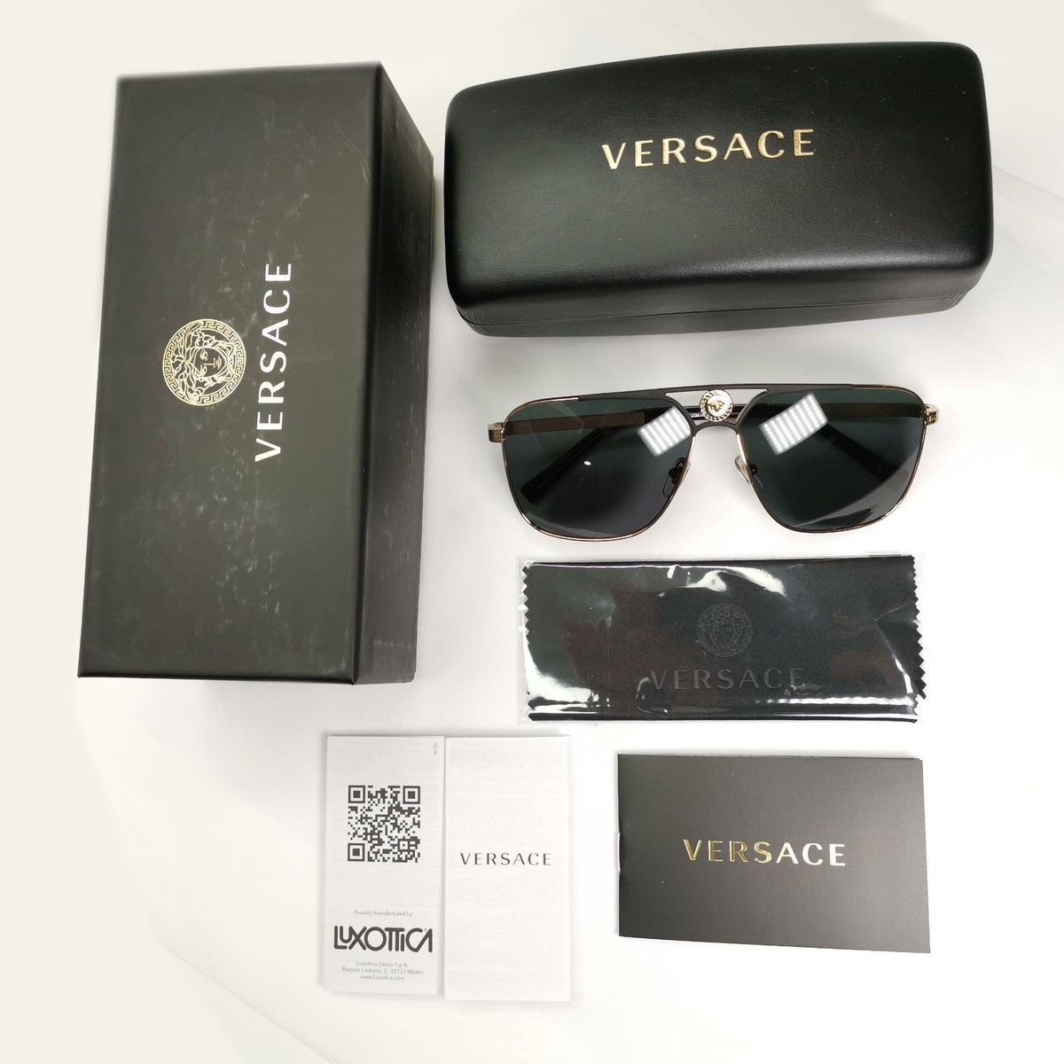 小物 VERSACE medusa half lim sunglasses gold VERSACE medusa half lim sunglasses gold