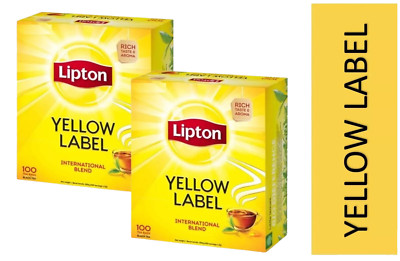 2 BOX (100s X 2g ) LIPTON Yellow Label 100 Tea Bags MALAYSIA
