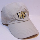 Wake Forest Cap Hat Demon Deacons Ncaa Football Brass Strap Back Wf Logo Beige