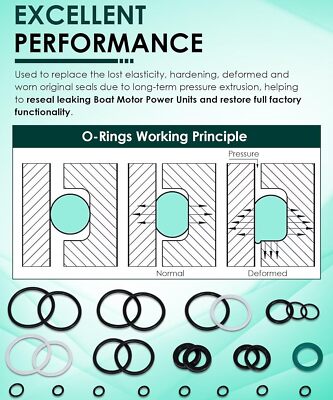 26Pc Rebuild Trim Tilt Showa Motor Seal Kit 115225FS for Suzuki