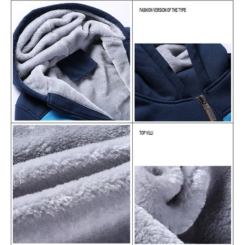 Supernatural Casual Hoodie Winter Fleece Coat Warm Jacket Full-Zip Sweatshirt - Bild 12 von 24