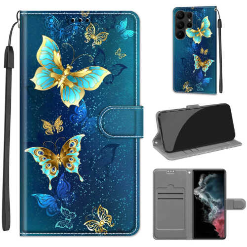 For Samsung S23 Ultra S22 S21 S20 FE S10 Magnetic Leather Pattern Wallet Case - Picture 29 of 32