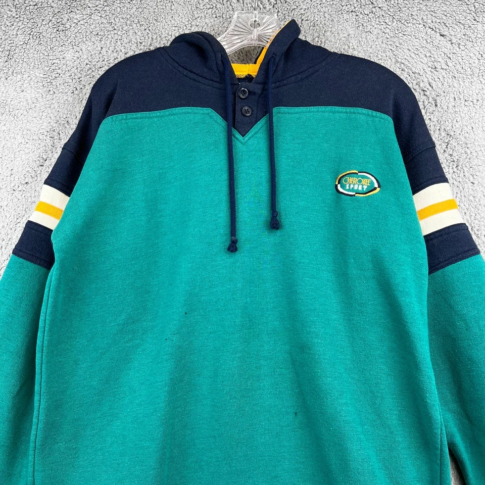 Sudadera Cherokee Vintage Bloques de Colores Pullover Sudadera con Capucha Juvenil XL (18-20) Foto 2 de 4