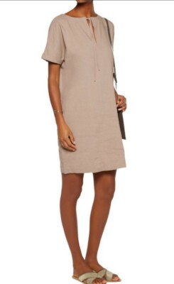 strapless mini linen dress Womens Womens Womens Strapless Linen Mini Dress White main image 0