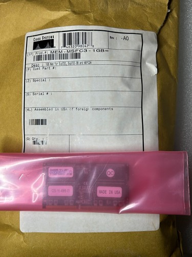 New Cisco SimpleTech CIS-15-4988-01 MEM-MSFC2-512MB Cisco Catalyst 6500 Series - Picture 6 of 6
