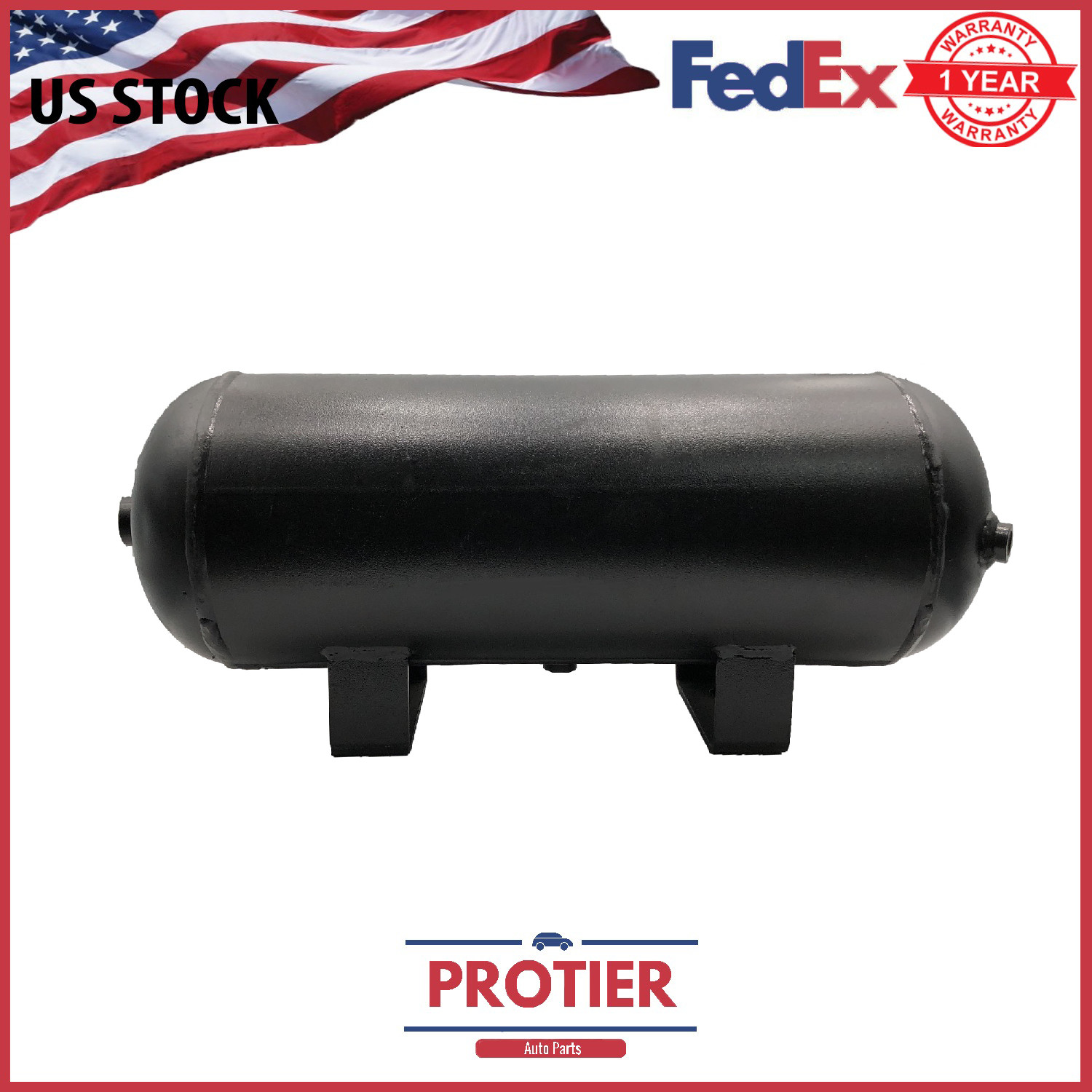 3 Gallon Air Tank 5 Ports For Air Ride Suspension Or Train Horn Compressor