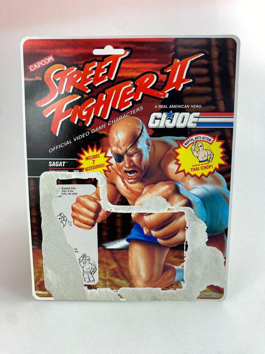 Sagat V1 Vintage GI Joe Street Fighter II Full File Card Back