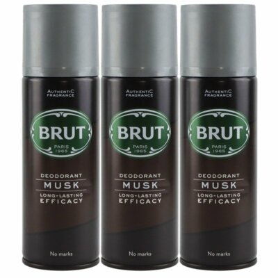Brut Musk 3 x 200 ml Deo Spray Deodorant Spray Set