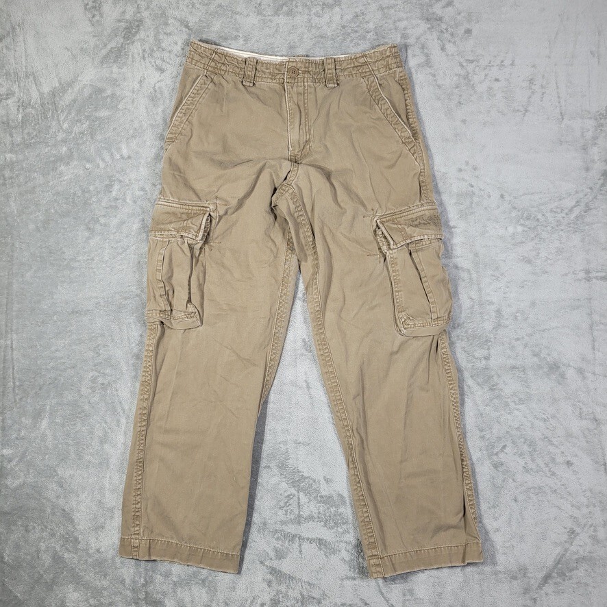 VTG Aeropostale Pants Mens 32x31 Brown Cargo Straight Baggy 3D Pocket  Military