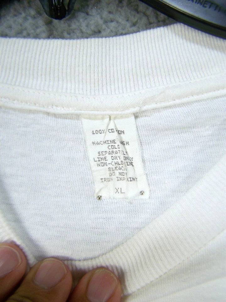 Camisa Jamaica Adulto Extra Grande Blanca Bordada Puntada Única De Colección Años 90 Hombre Foto 4 de 4