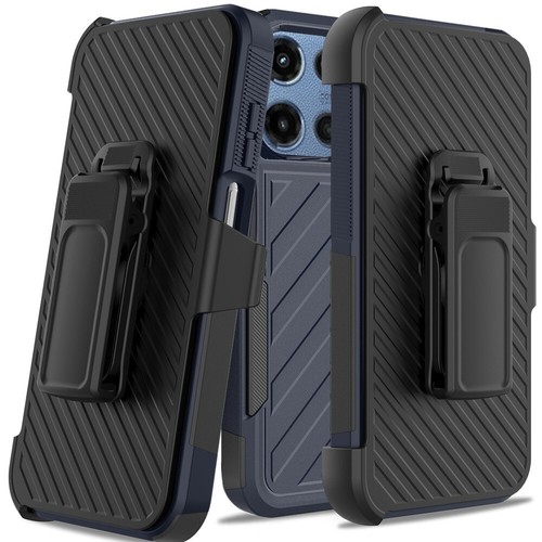 For Motorola Moto G 5G 2025 Noble Hybrid Armor Case w/Belt Clip Holster Cover - Picture 11 of 16
