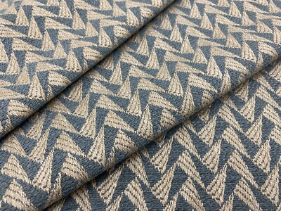 GP & J Baker Geometric Triangle Upholstery Fabric- AXIS AZURE 4.2 yd BF10679.645