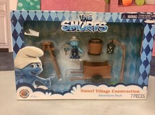 The Smurfs Smurf Village Construction 7pc Set Adventure Pack Handy Smurf Incl