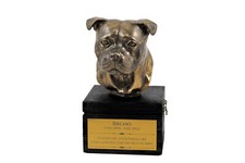 Staffordshire Bull Terrier Lettres Noires Sur La Boîte Art-Chien