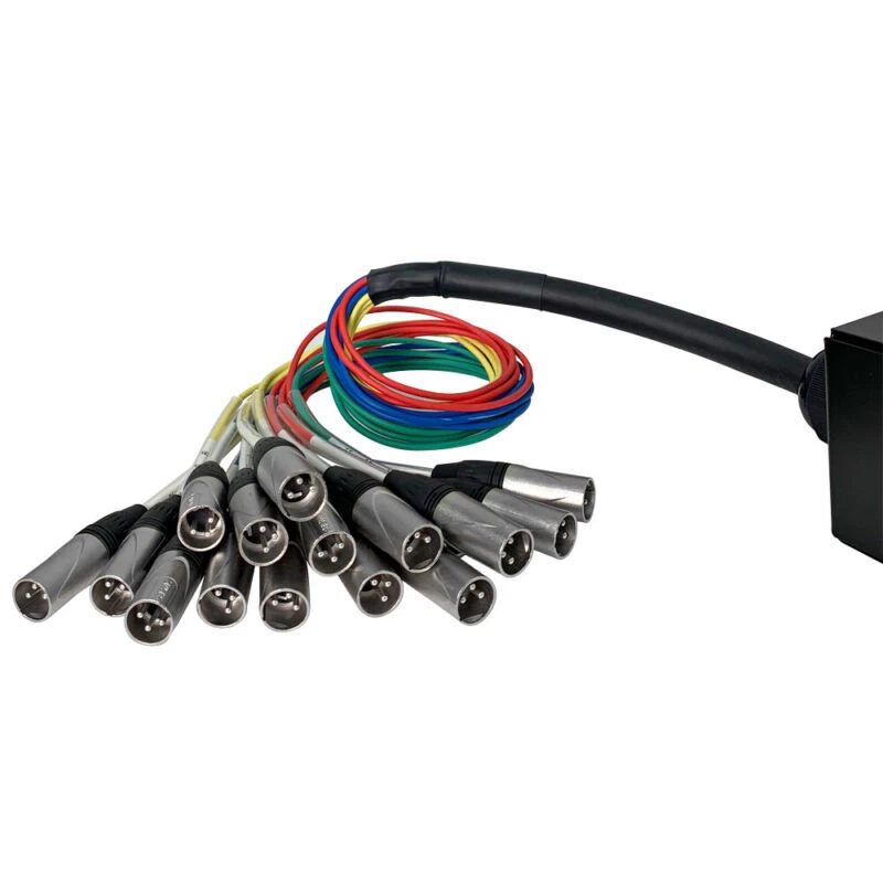 Cabo divisor combo sísmico 16 canais XLR TRS cabo cobra - 3' e 10' troncos XLR - Imagem 3 de 4