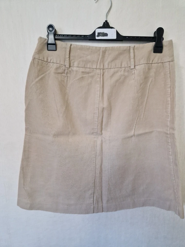 Dash Basic Knee-length Corduroy Skirt. Size 12. Beige. Embroidered Flowers. VGC - Image 4 of 4