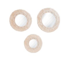 Crane Baby Willow 3-Piece Mirror Macrame Wall Hangings - Handcrafted, Decorat...